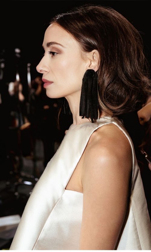 Button fabric earrings 2025